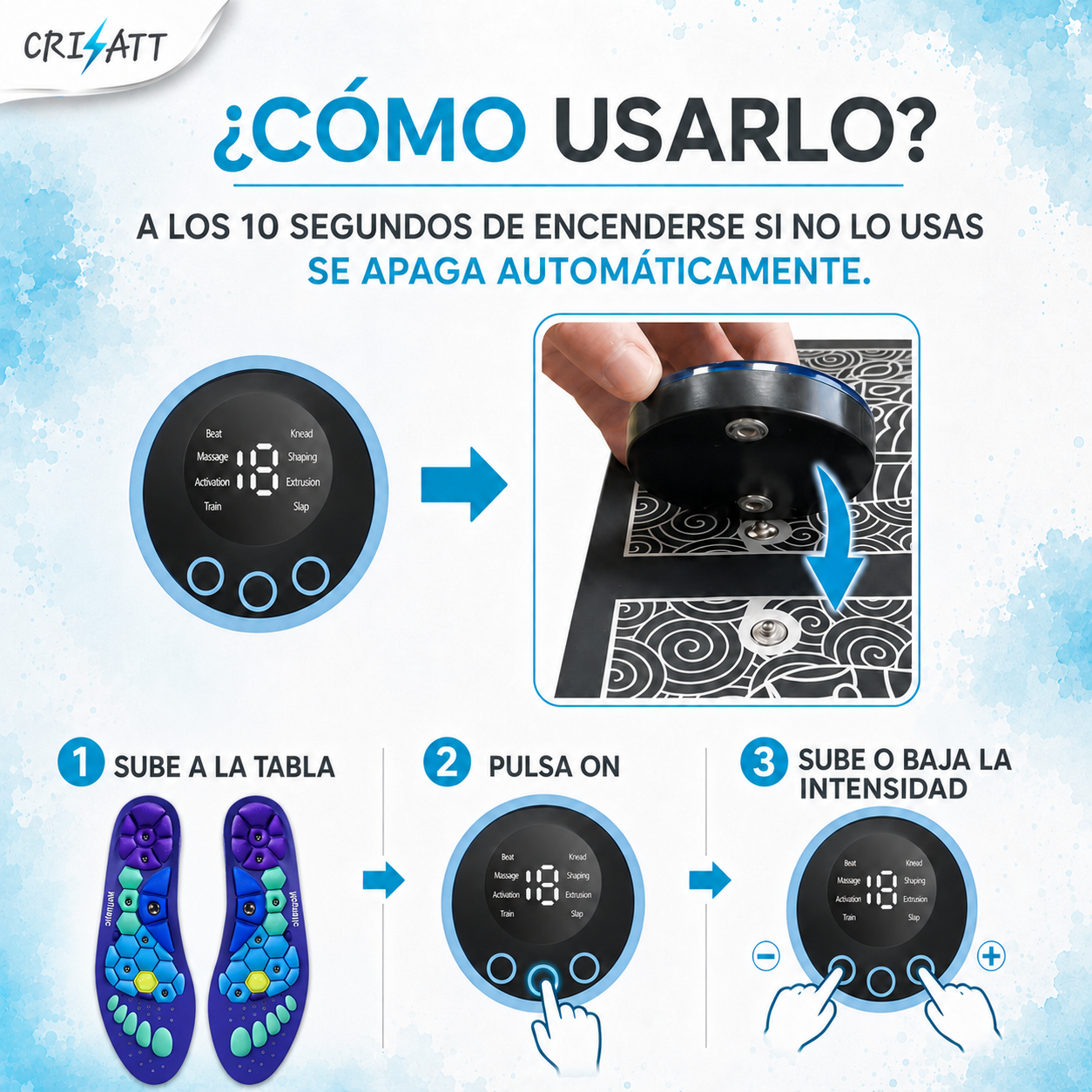 Masajeador de pies ems| adiós malestar de pies|neurosATT2.0™