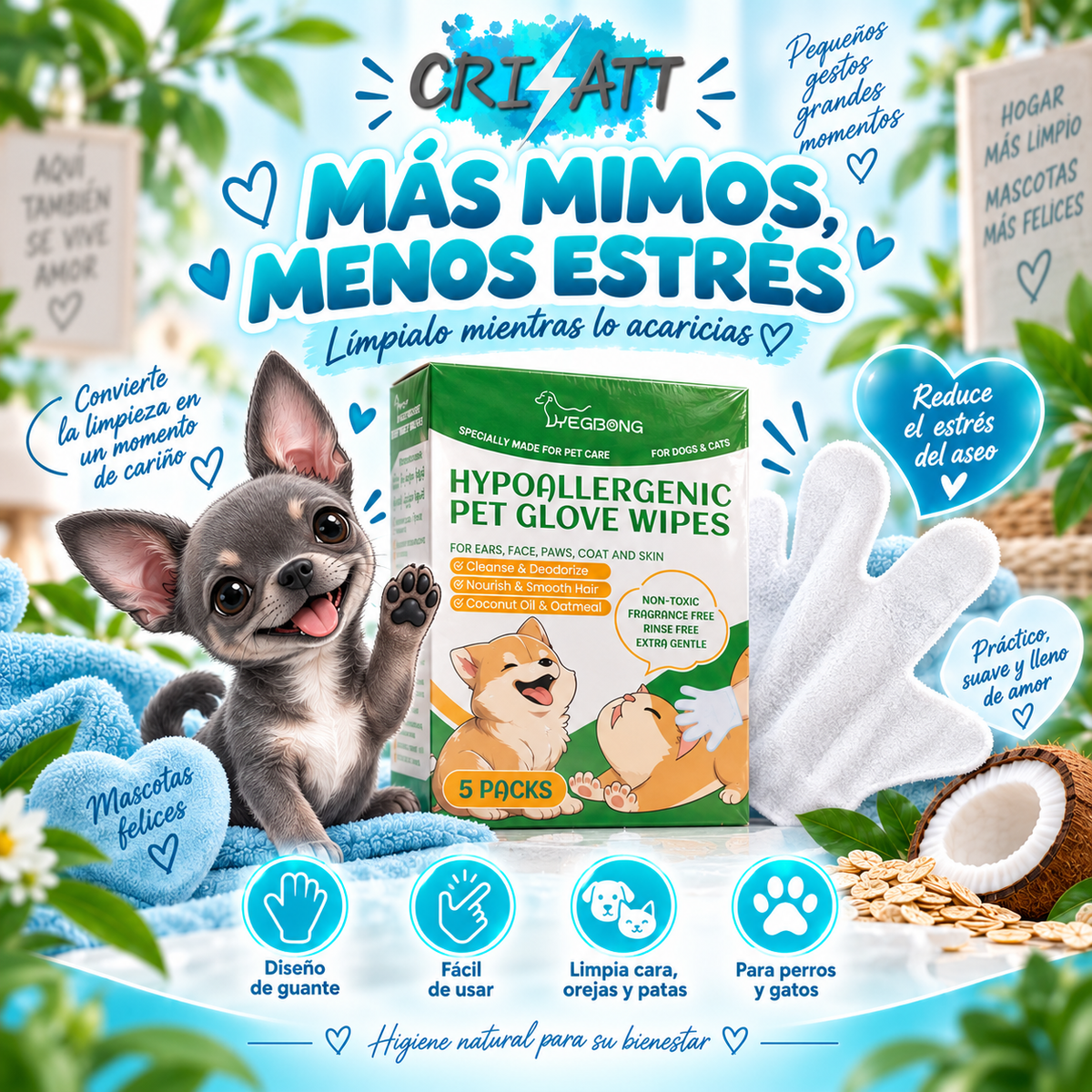 Guantes limpieza mascotas- GlovATT ™