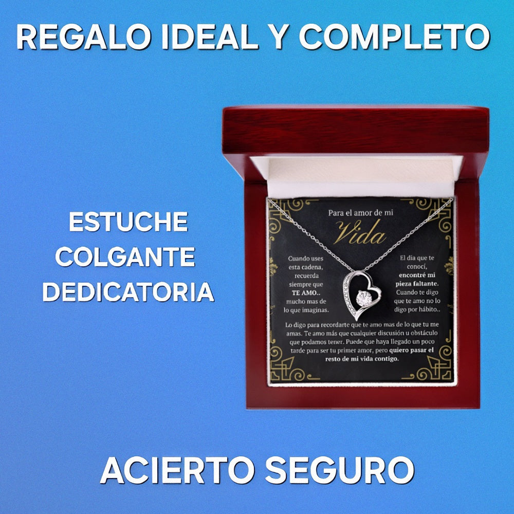 Colgante corazón circonita cristal con dedicatoria|ya tiene regalo|ilucoreTT™