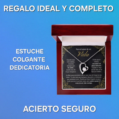 Colgante corazón circonita cristal con dedicatoria|ya tiene regalo|ilucoreTT™