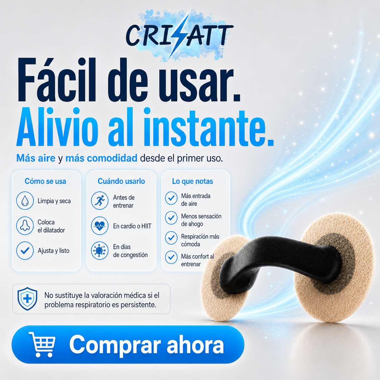 Dilatador nasal magnético + COJÍN ANTICIÁTICA |Duerme mejor|PACK oxiATT™