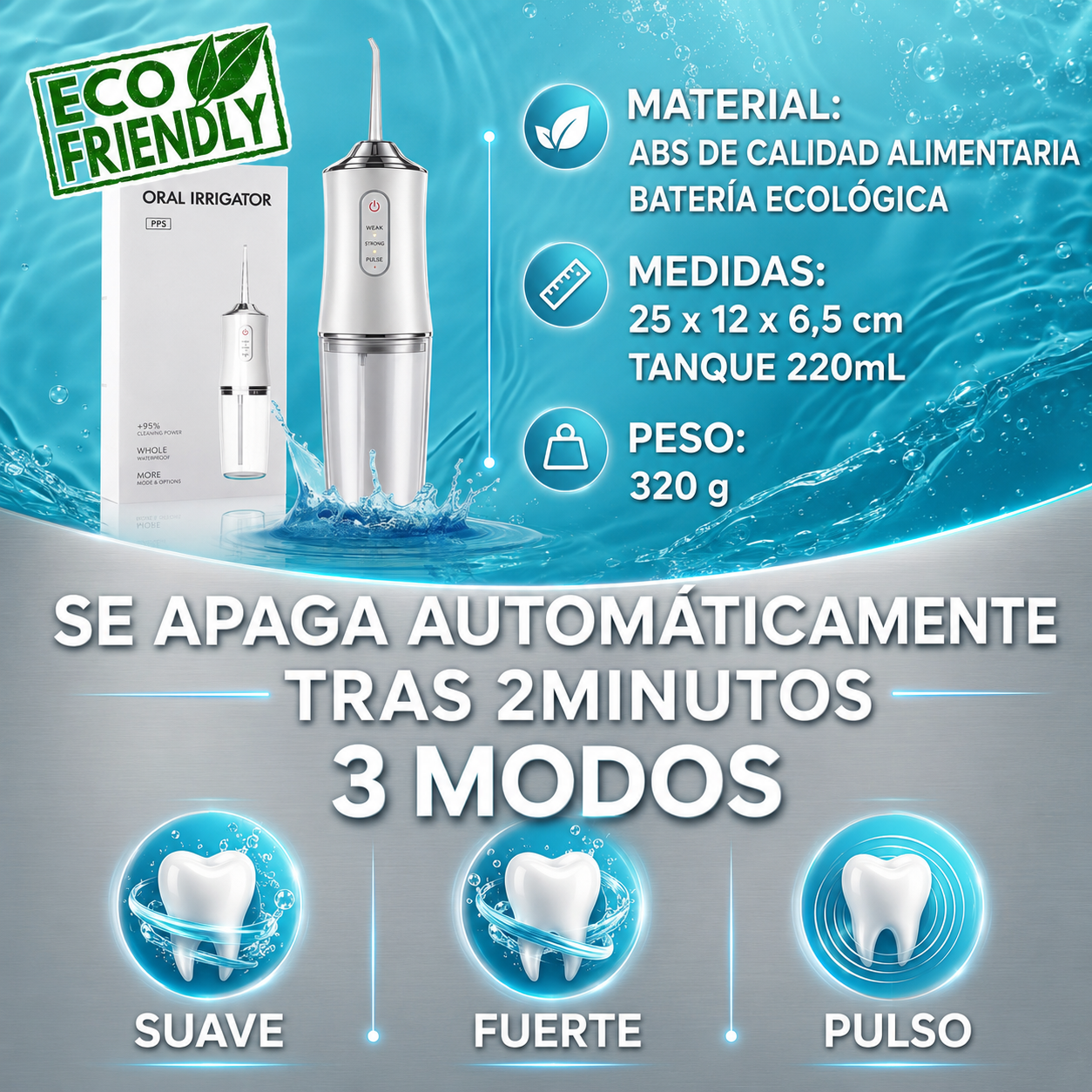 Irrigador dental profesional|Llega a toda tu boca|allATT™ 