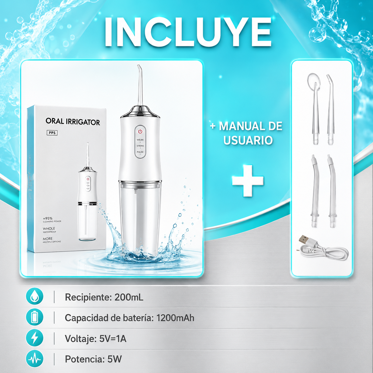 Irrigador dental profesional|Llega a toda tu boca|allATT™ 