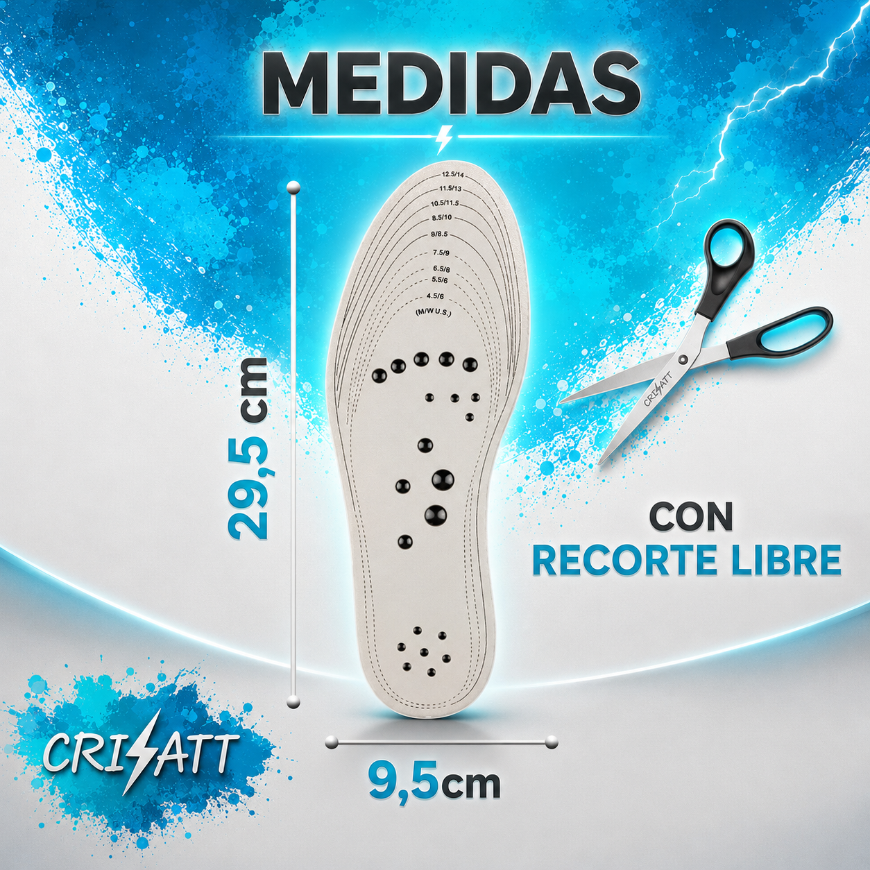 2 pares de Plantillas magnéticas unisex |Mantén el bienestar| magnATT™