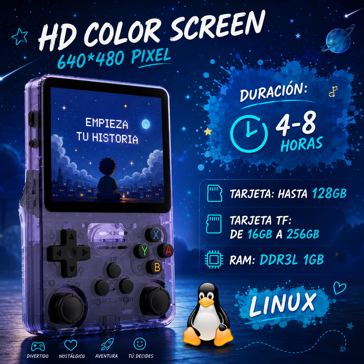 Funda+CONSOLA RETRO|juega todos los juegos de antes|gameovATT™