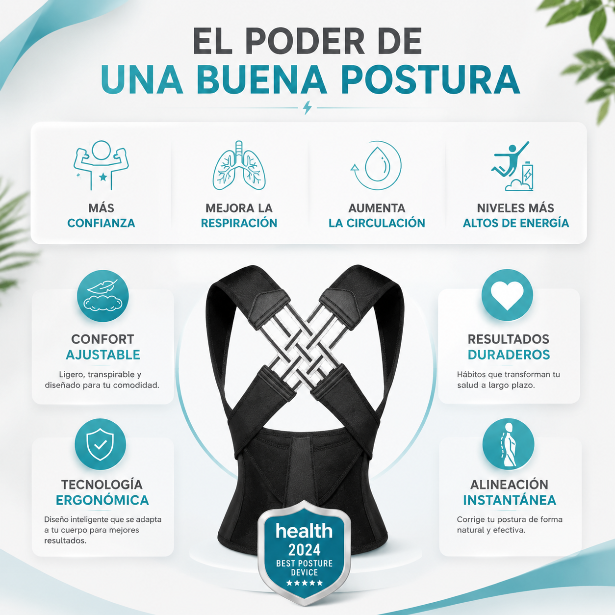 Corrector postural| Sin dolor y firmes| ATTcorrect™ sp