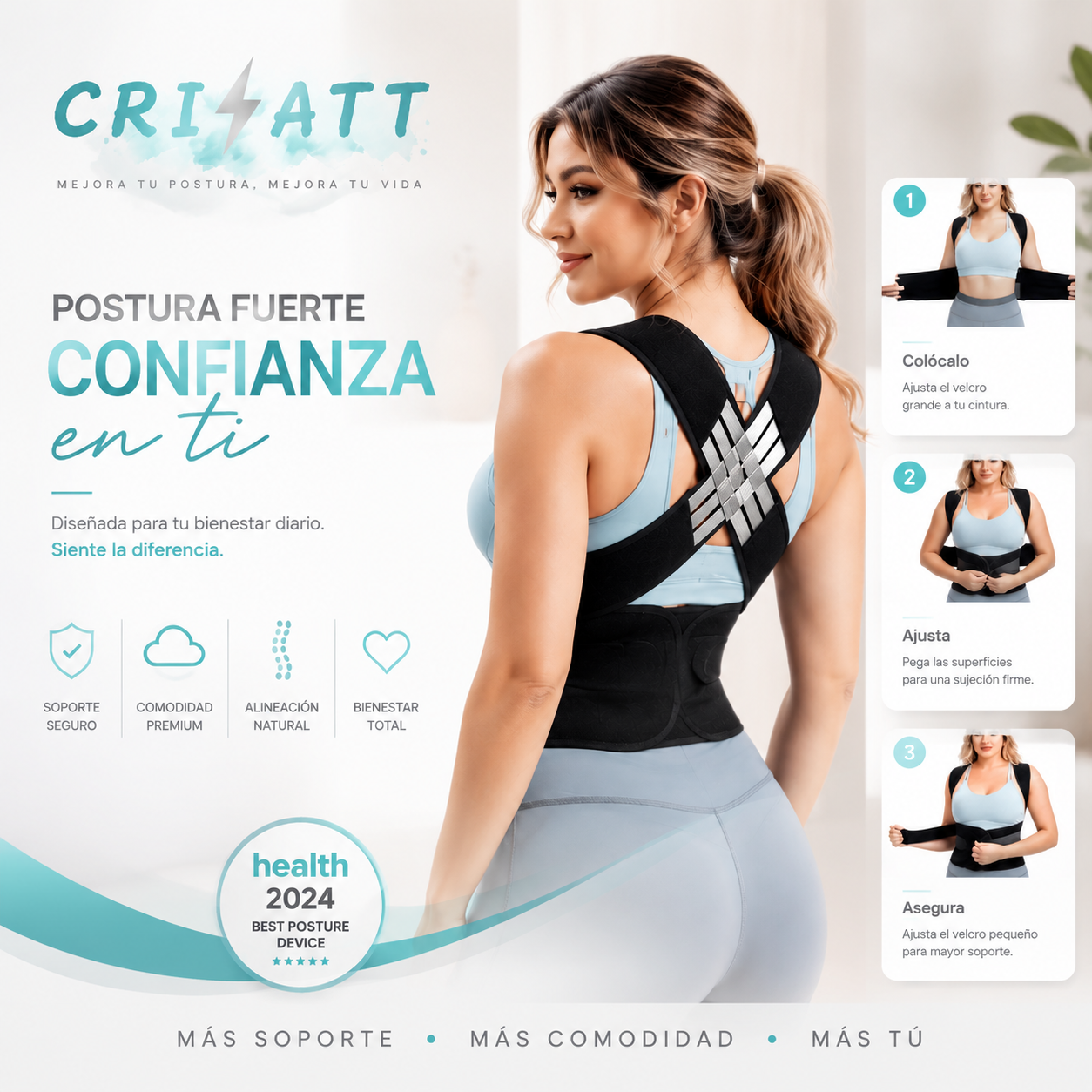 Corrector postural| Sin dolor y firmes| ATTcorrect™ sp