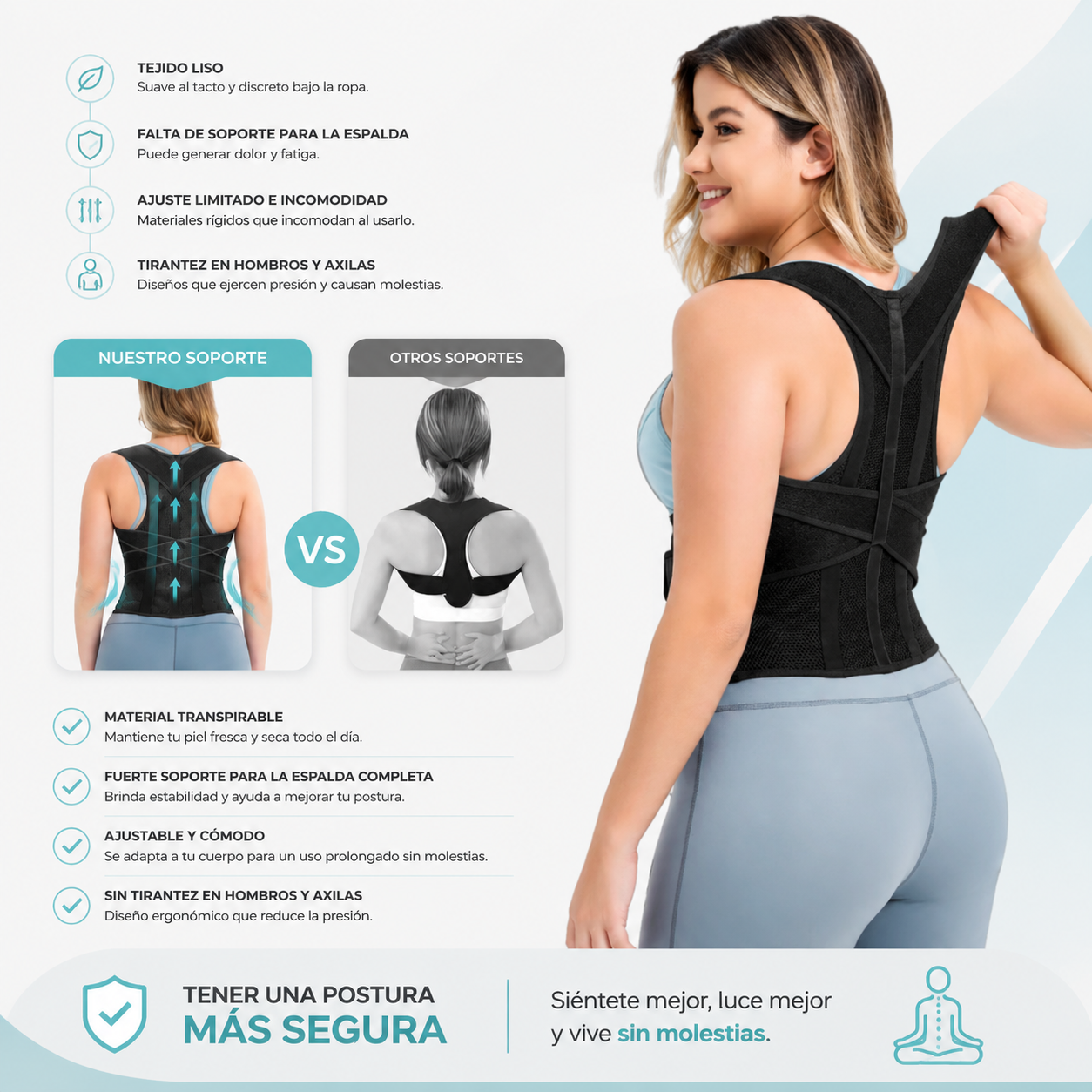 Corrector postural| Sin dolor y firmes| ATTcorrect™ sp