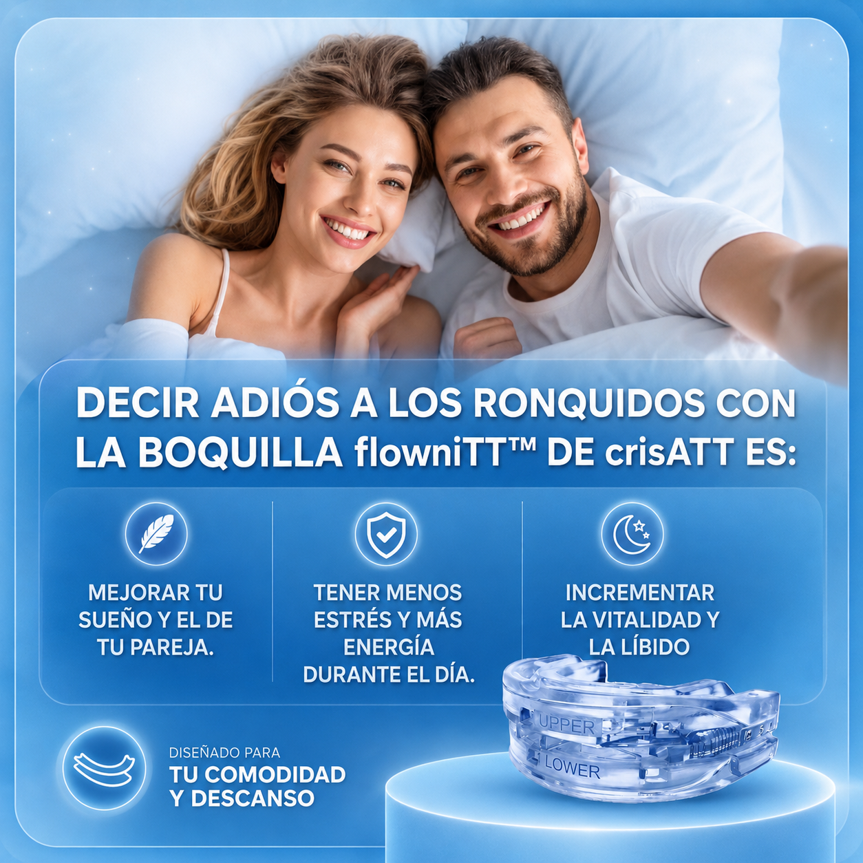 Boquila Antirronquidos| Mejora tu descanso y con ello tus relaciones| flowniTT™