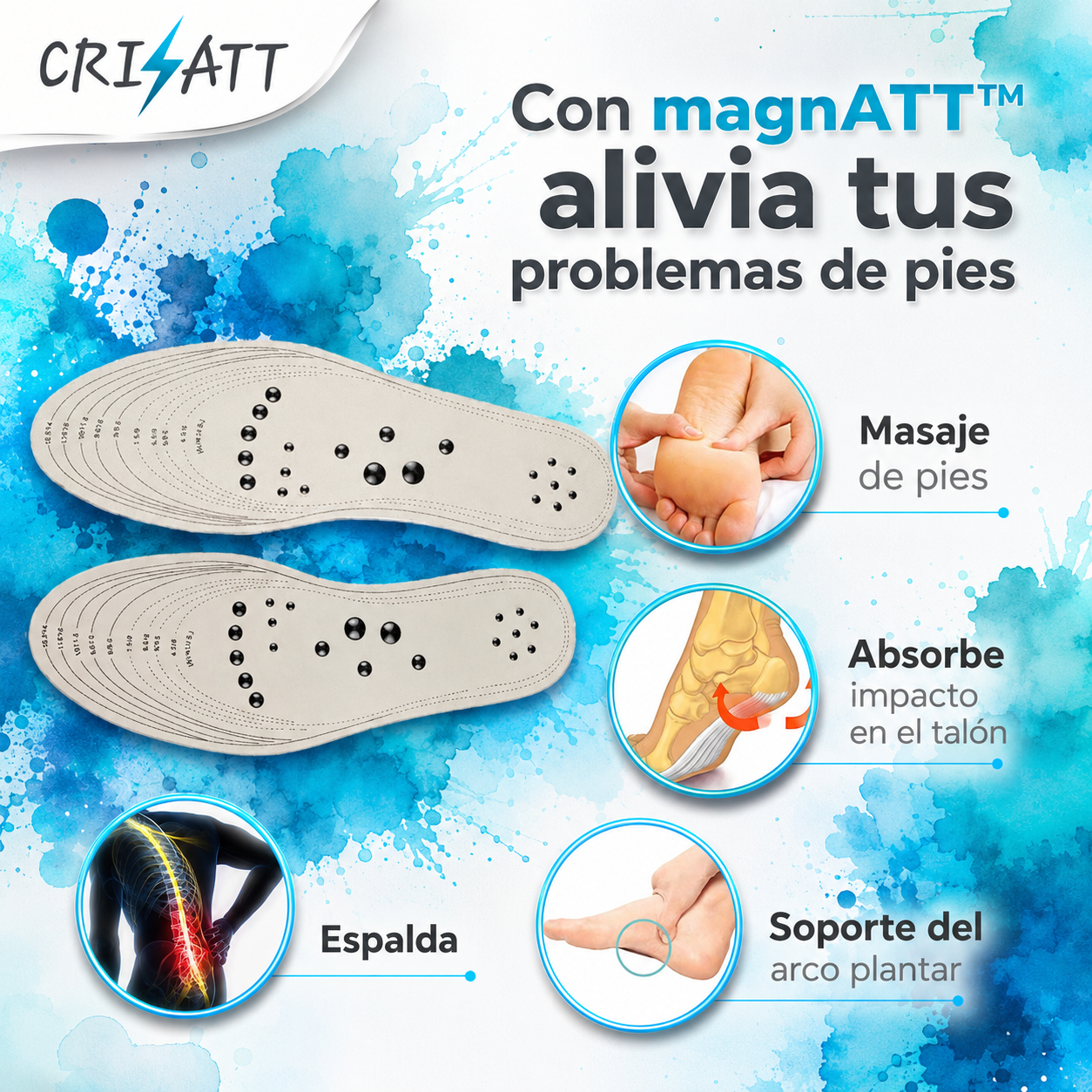 Masajeador de pies ems| adiós malestar de pies|neurosATT™
