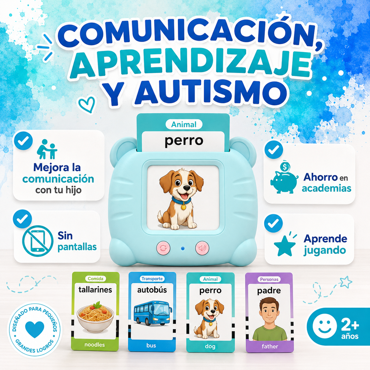 PACK educativo|Juego comunicación + Cuaderno mágico reutilizable Montessori|EducATT ™ 