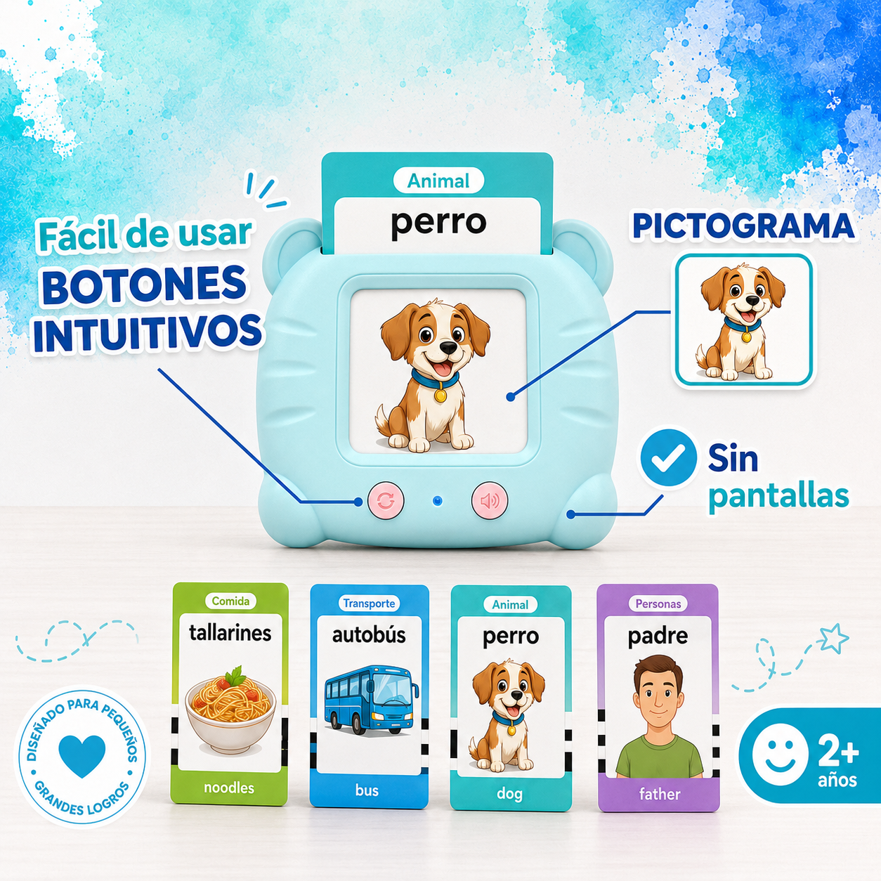PACK educativo|Juego comunicación + Cuaderno mágico reutilizable Montessori|EducATT ™ 