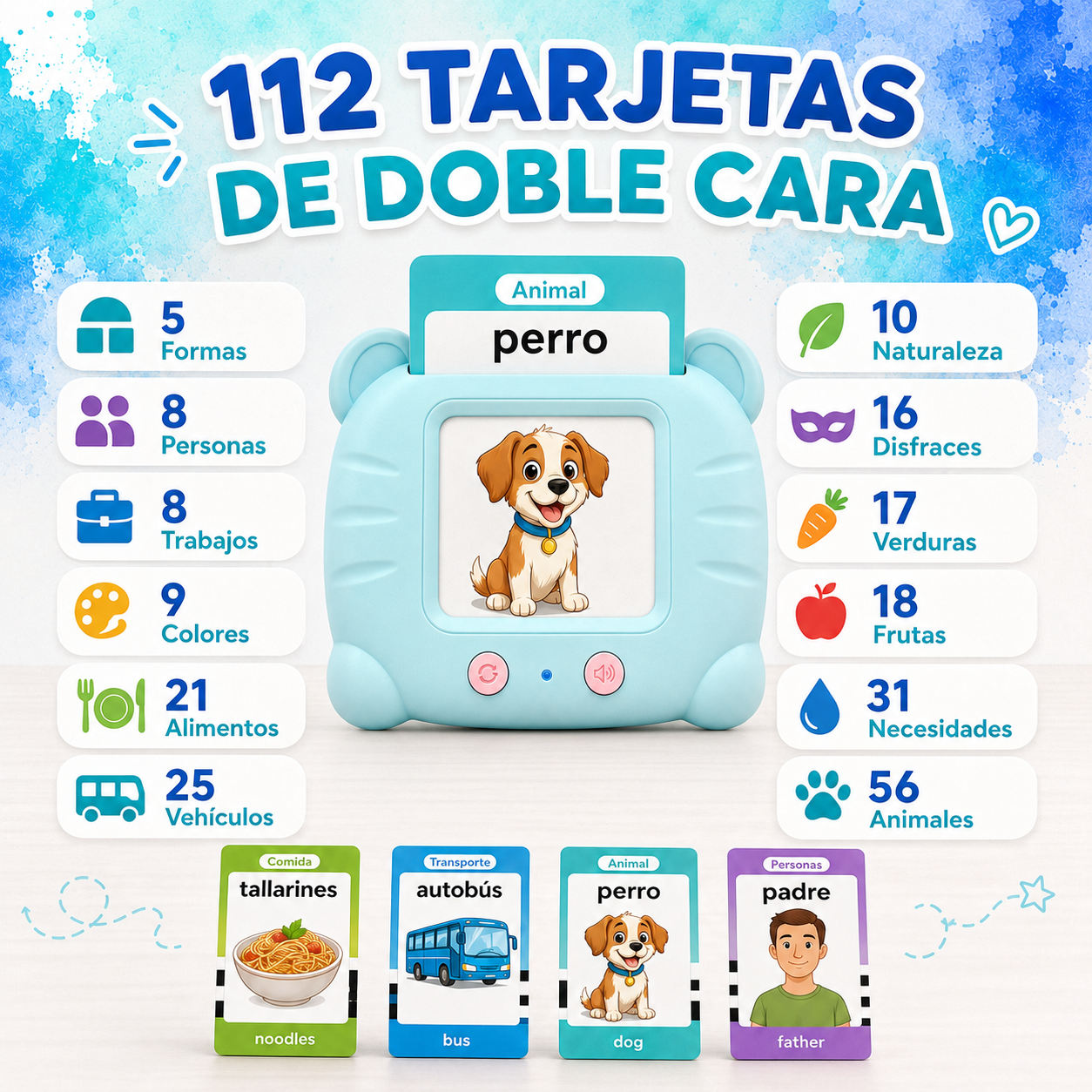 PACK educativo|Juego comunicación + Cuaderno mágico reutilizable Montessori|EducATT ™ 