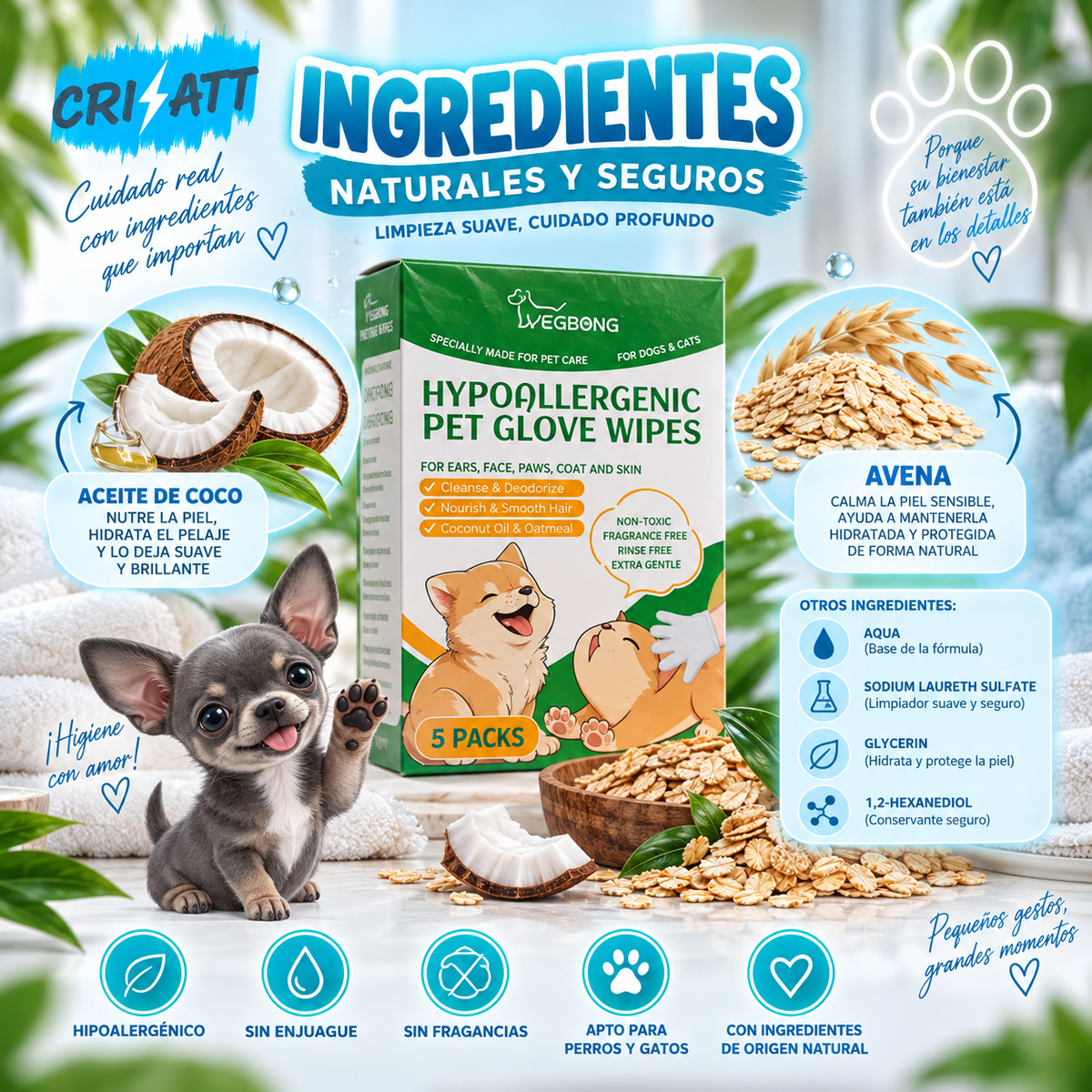 Guantes limpieza mascotas- GlovATT ™