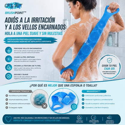 Cepillo de Ducha Exfoliante – Limpieza Profunda y Piel Suave al Instante- BRUSHPOINT™