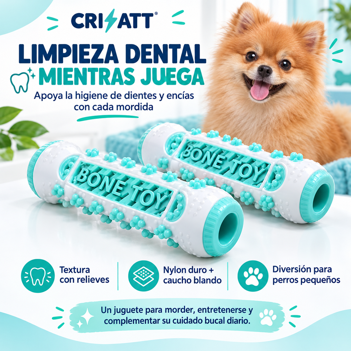 Juguete Dental 2 en 1 para Perros- ByeSarrATT ™