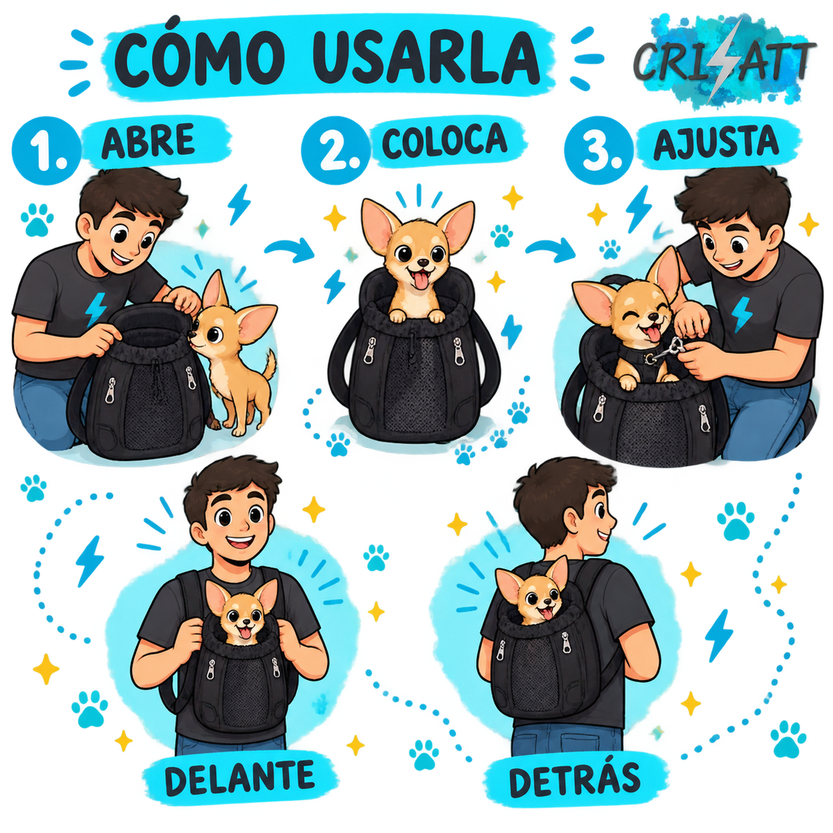 Arnés perro pequeño- vive todo con tu perro- BATTDOG™
