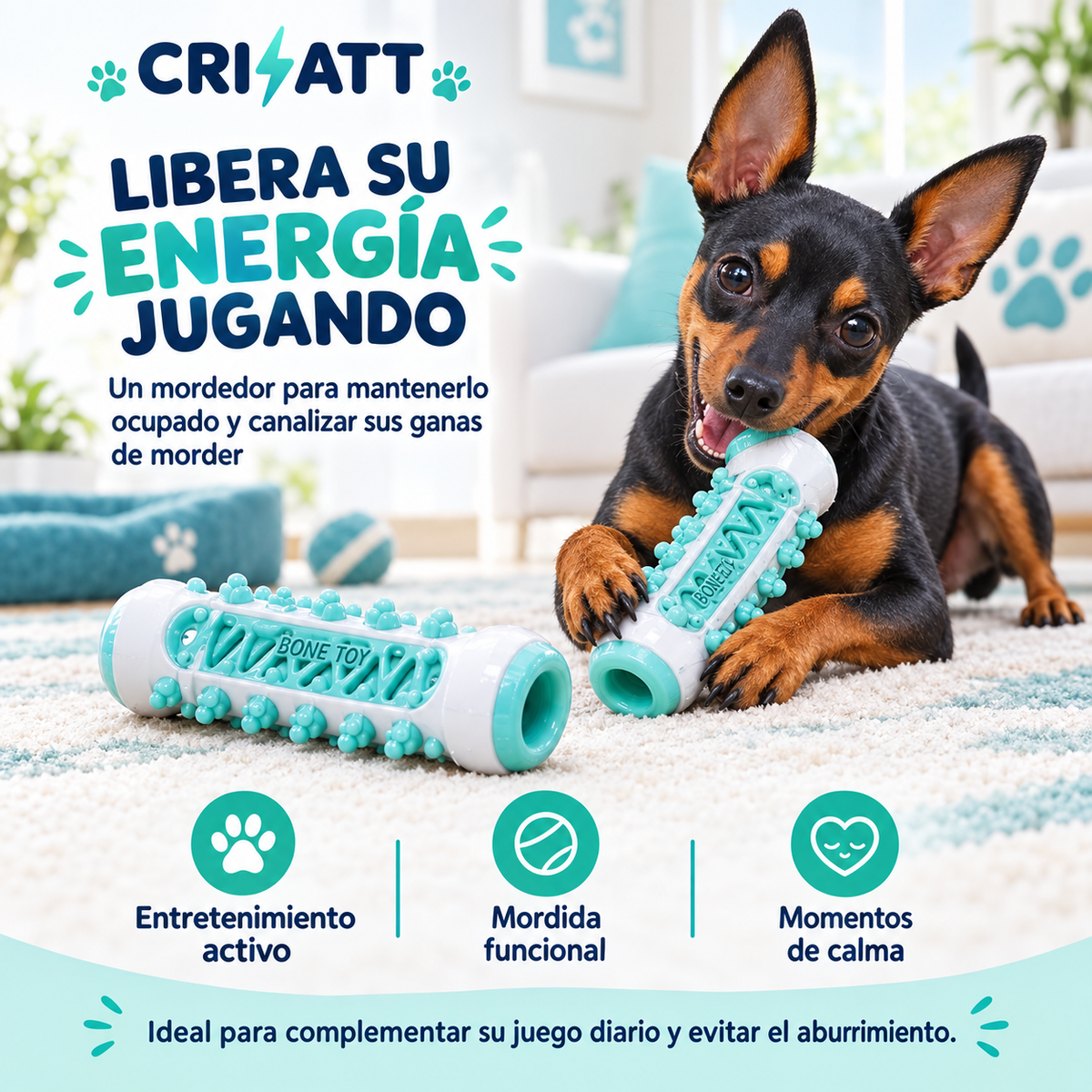 Juguete Dental 2 en 1 para Perros- ByeSarrATT ™