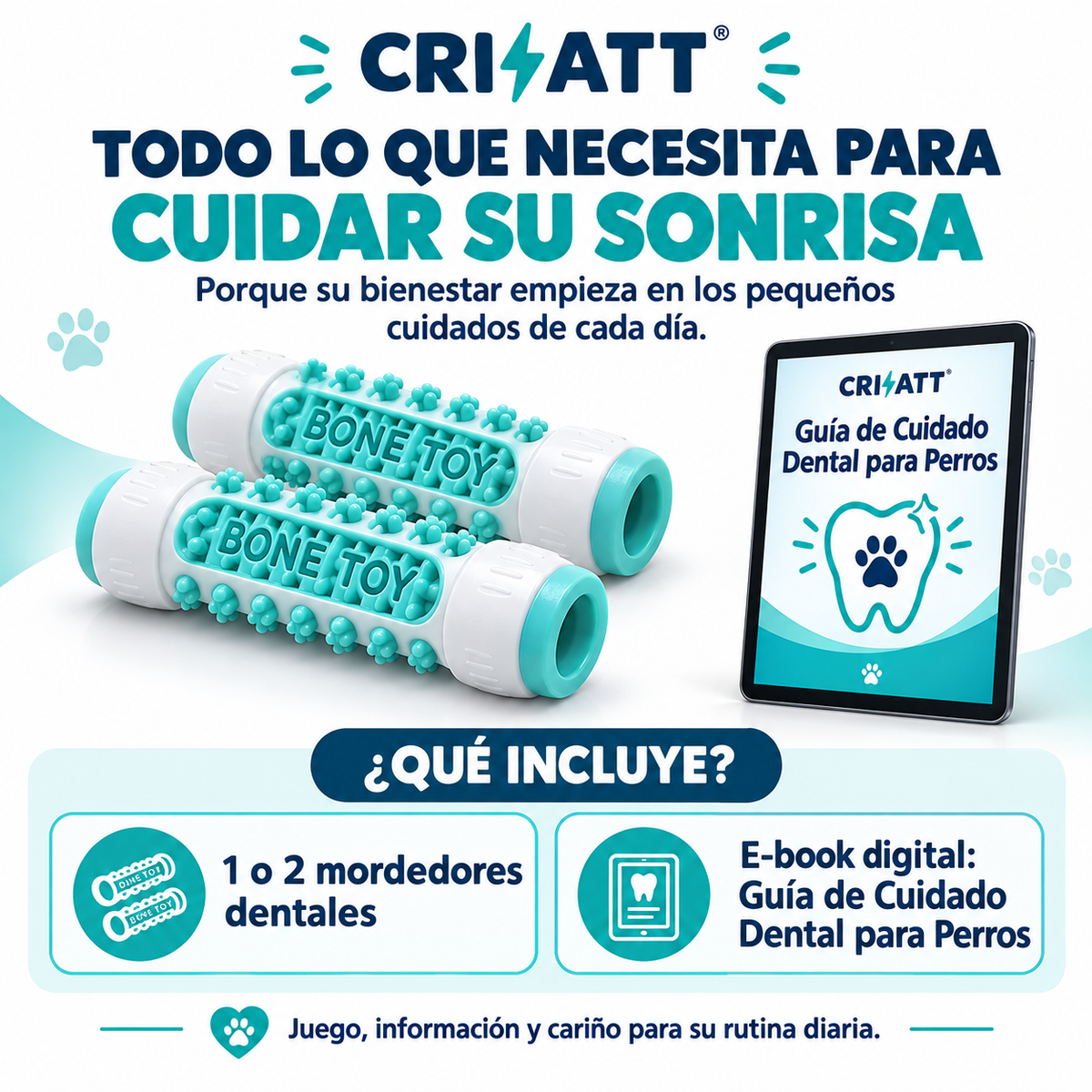 Juguete Dental 2 en 1 para Perros- ByeSarrATT ™