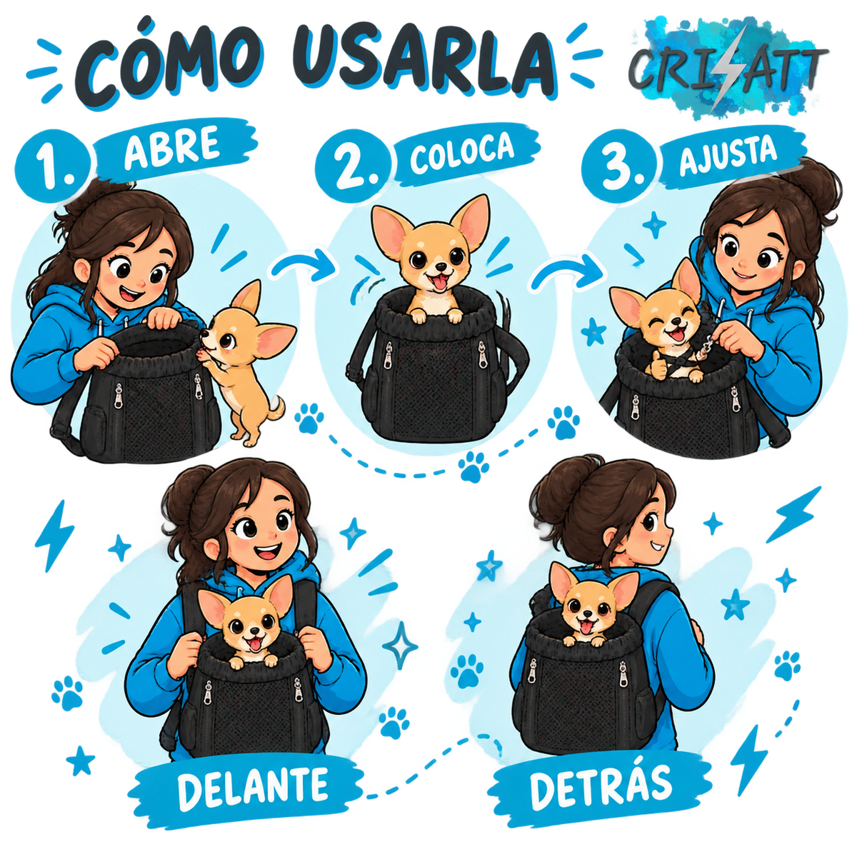 Arnés perro pequeño- vive todo con tu perro- BATTDOG™