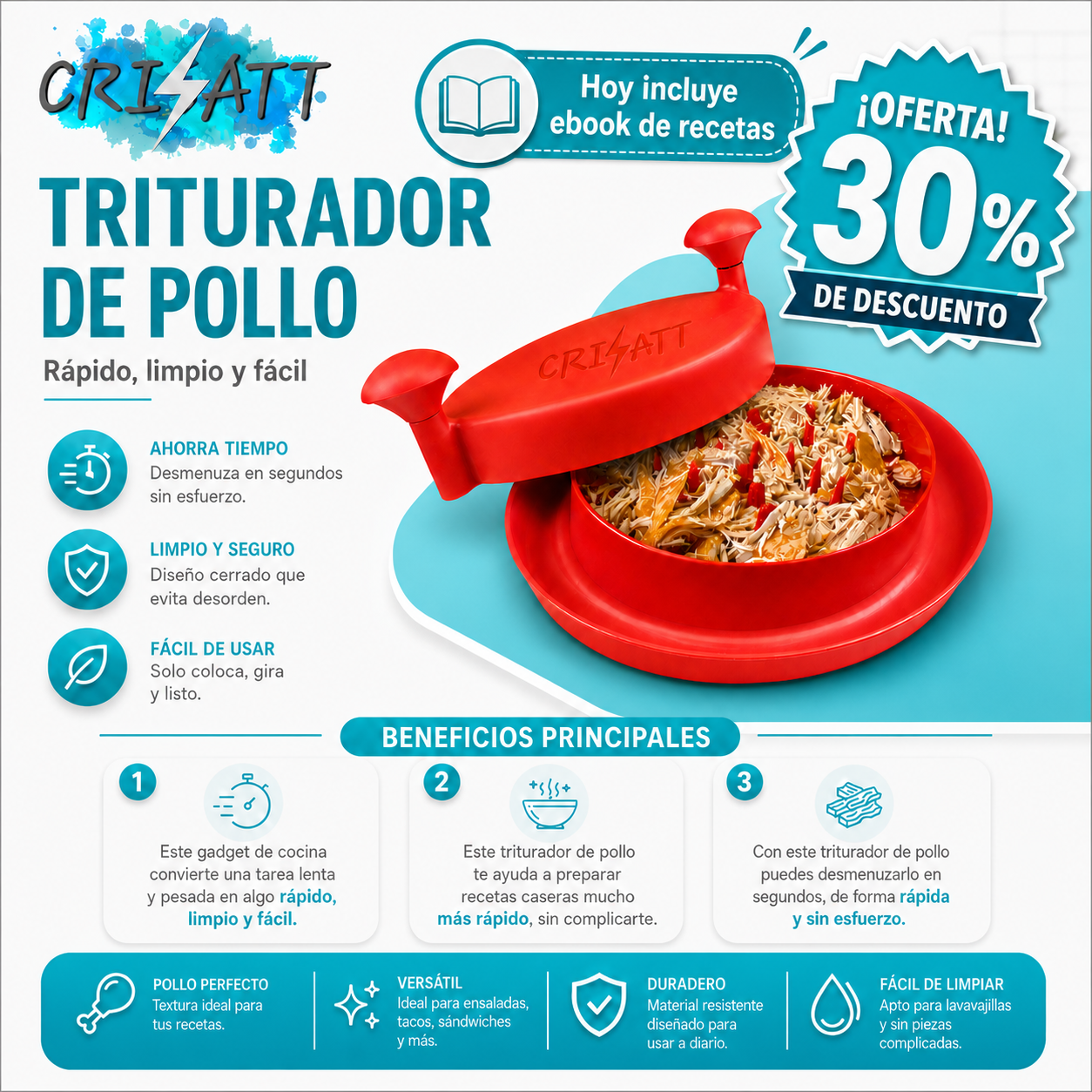 Trituradora de alimentos| Desmecha en minutos |  PolATT™