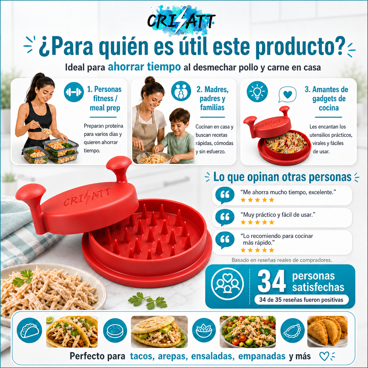 Trituradora de alimentos| Desmecha en minutos |  PolATT™