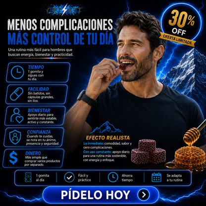 Gomitas de Shilajit puro - Salud, fuerza y bienestar - El poder del Himalaya