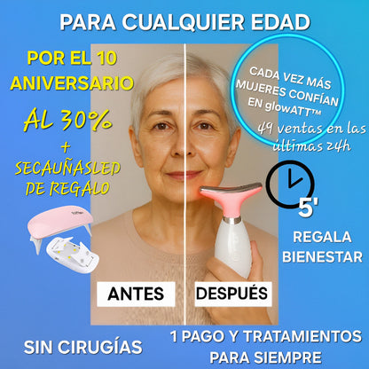 Masajeador con LED |Adiós papada y rejuvenece. En semanas| glowATT ™