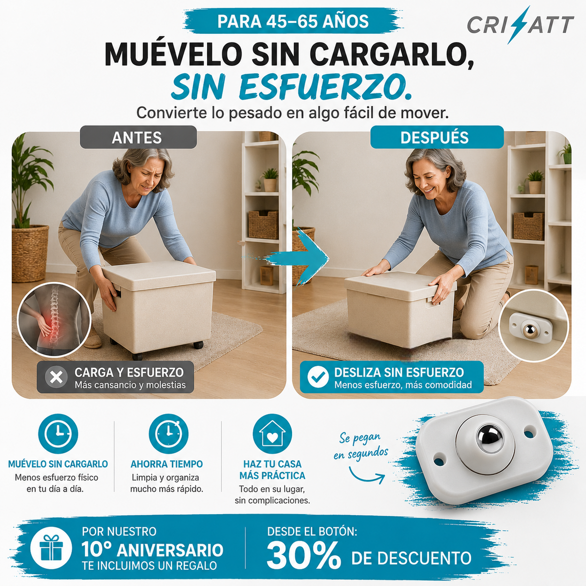 Ruedas adhesivas universales 4PCS|MovATT™