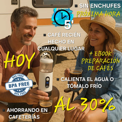 CAFETERA portátil BEIGE|café 24h sin tóxicos|BeufTTin