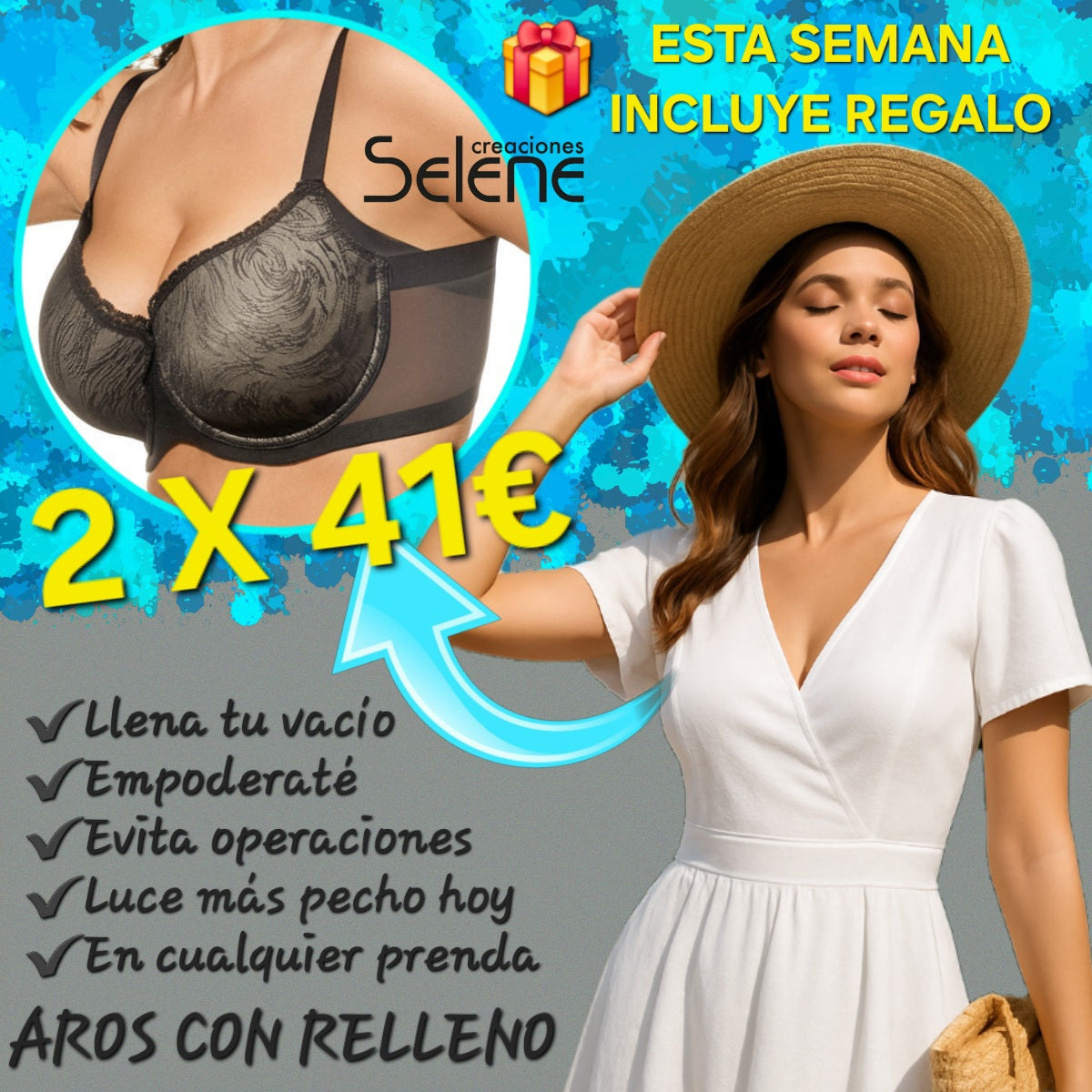 Sujetador Copa C|Aros con Relleno|VIOLETA™ sp