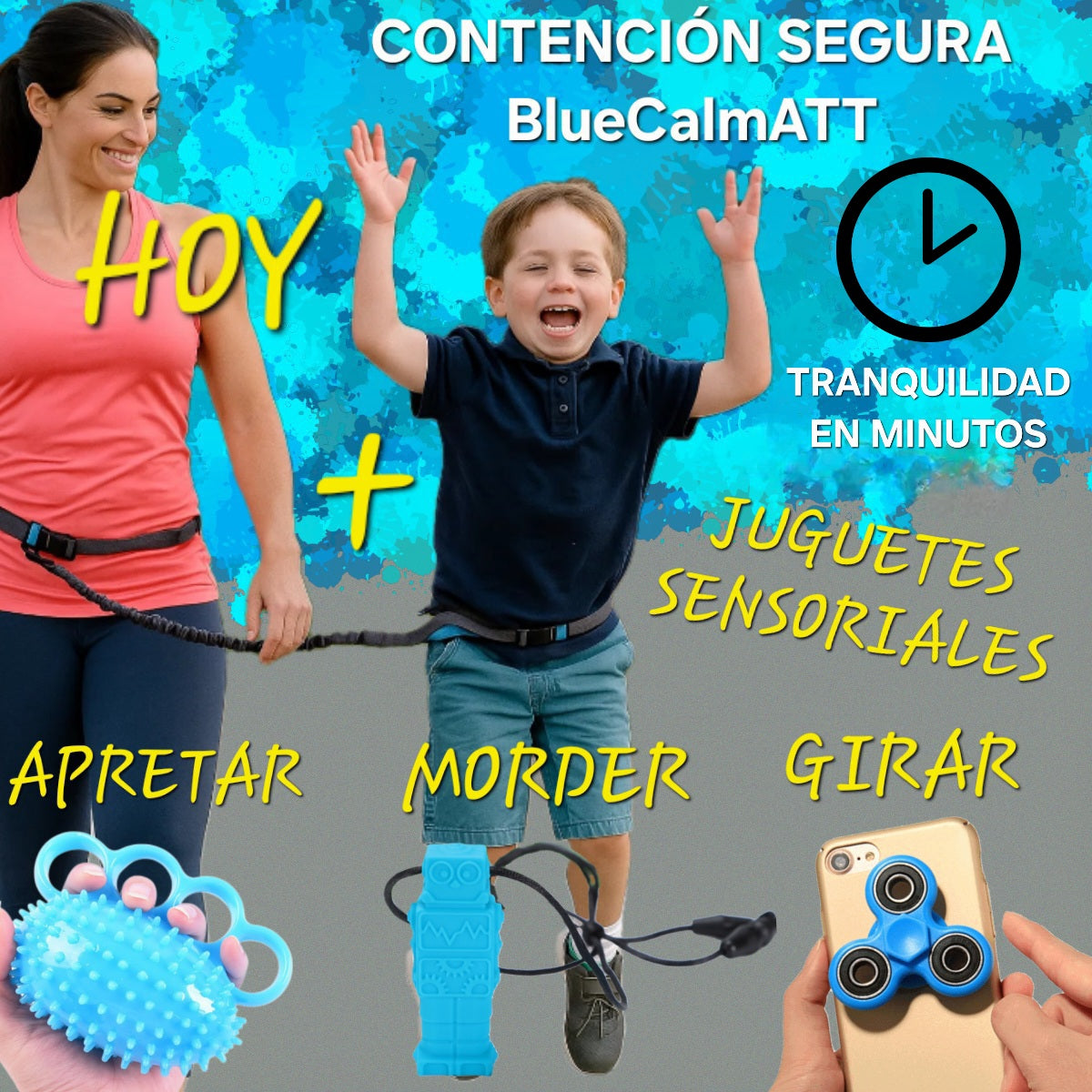 Cinturón de contención segura|dejalé fluir con seguridad|BlueCalmATT™
