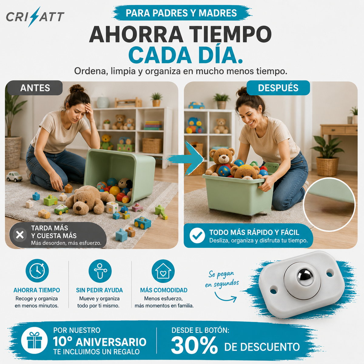 Ruedas adhesivas universales 4PCS|MovATT™