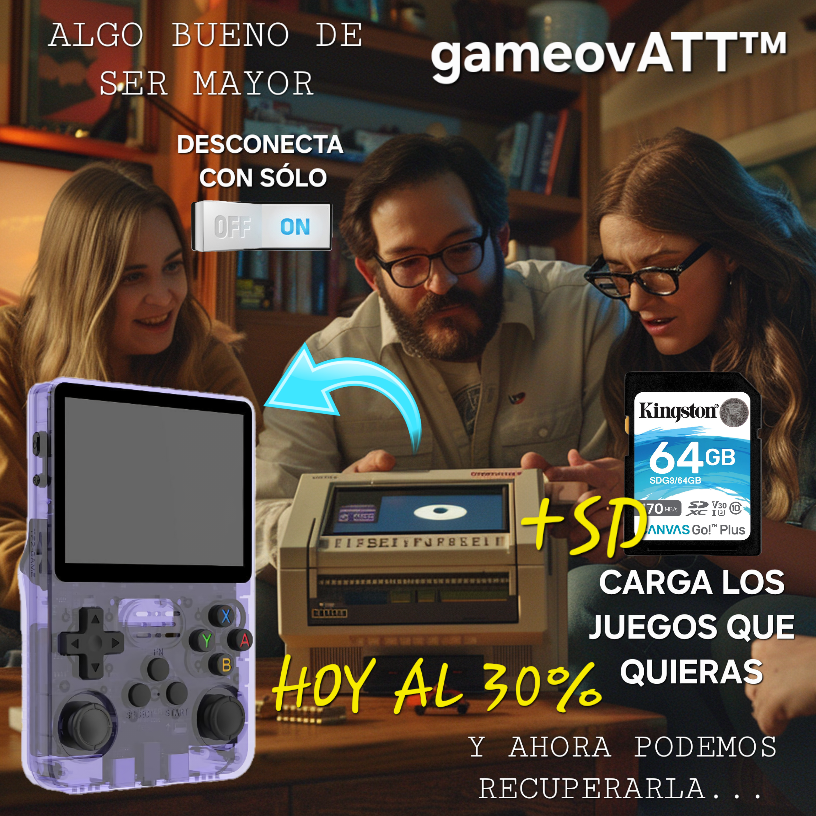 Funda+CONSOLA RETRO|juega todos los juegos de antes|gameovATT™