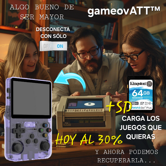 Funda+CONSOLA RETRO|juega todos los juegos de antes|gameovATT™