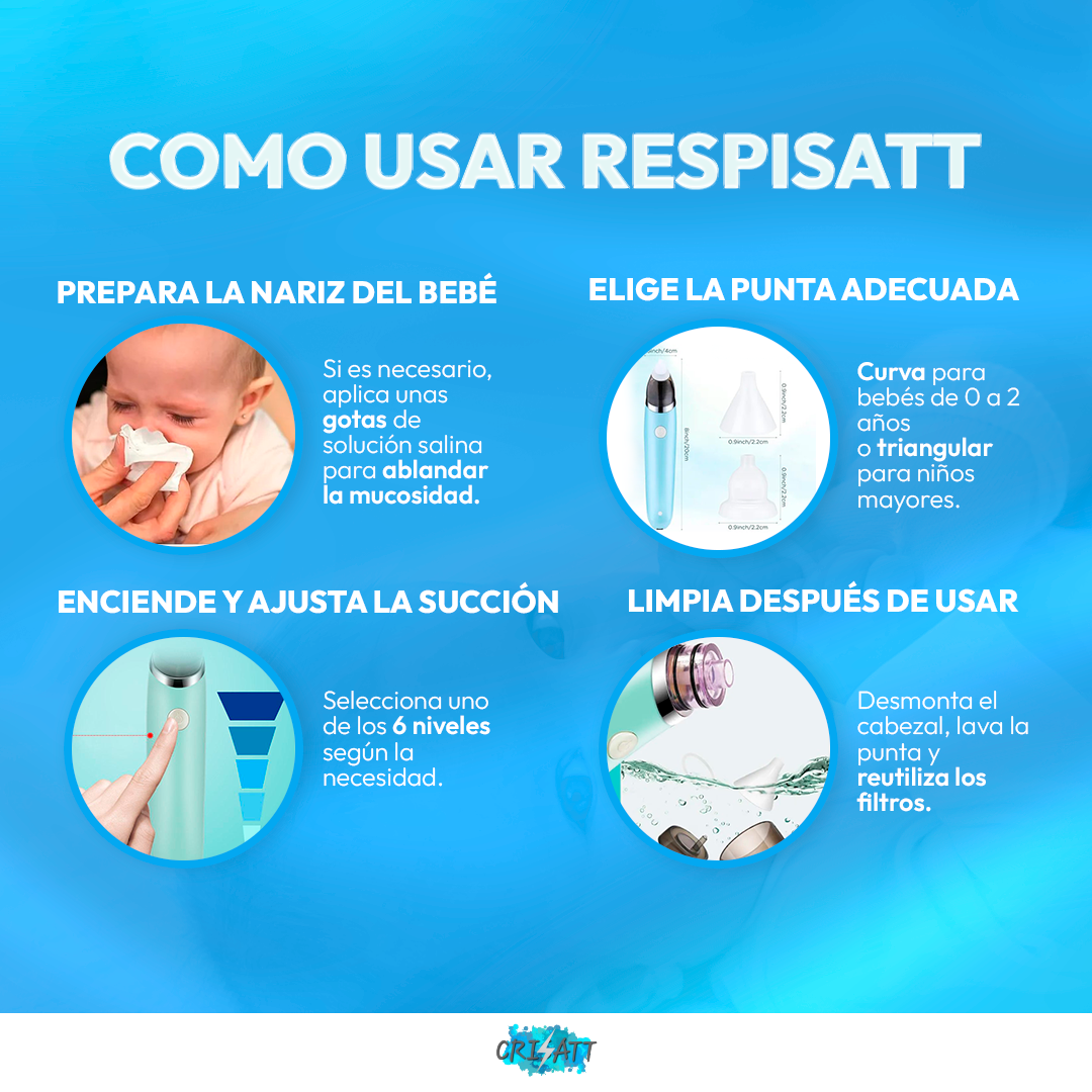 Aspirador Nasal Recargable|Mantened el sueño|respisATT™