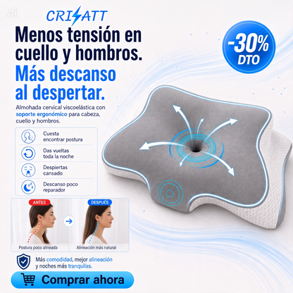 Almohada viscolástica |adiós dolor cervical| WATTCH™
