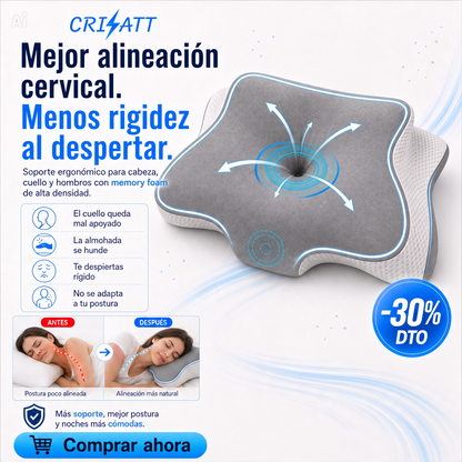Almohada viscolástica |adiós dolor cervical| WATTCH™